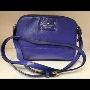 Blue leather Kate Spade cross body bag